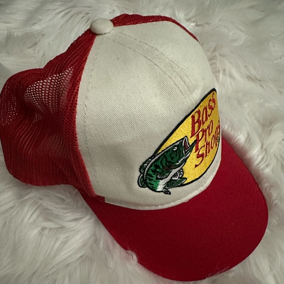 Red & White Bass Pro Shops hat - Picture 3 of 4
